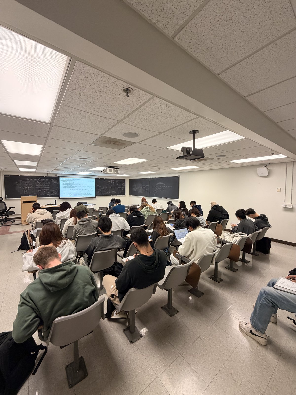 Students in a classroom during lecture